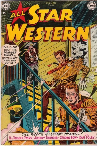 Cover of Six Bullets for Sheriff Trigger / Threat of the Seneca Frogman / The Ambush of the Painted Wagon / Dangerous Decoy