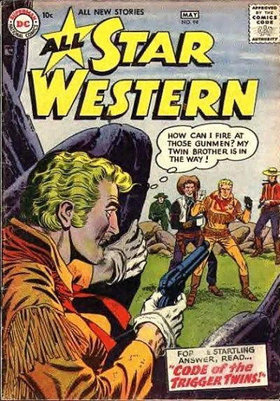 Cover of Trigger Twins: "The Code of the Trigger Twins!"