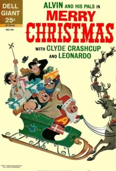 Cover of Alvin and His Pals in Merry Christmas with Clyde Crashcup and Leonardo
