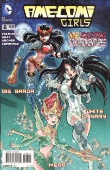 Cover of Big Barda and the Space Pirates; White Canary vs. Pinky Violence; Mera, Queen of the Sea