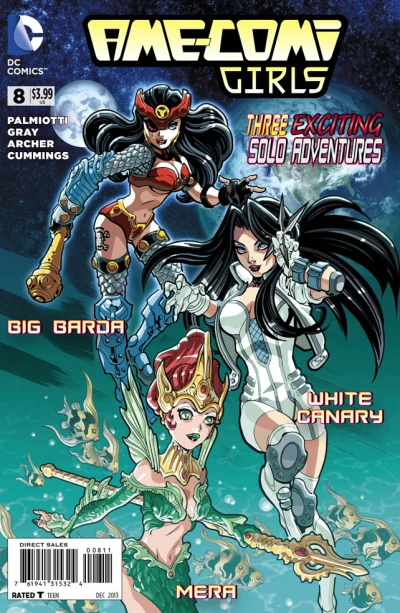 Cover of Big Barda and the Space Pirates; White Canary vs. Pinky Violence; Mera, Queen of the Sea