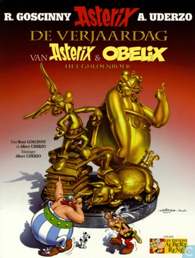 Cover of De Verjaardag van Asterix en Obelix: Het Guldenboek