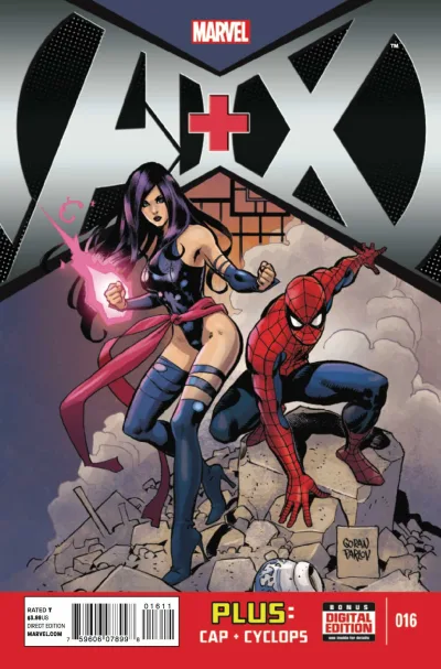 Cover of The Amazing Spider-Man + Psyclocke; Captain America + Cyclops: Part 4