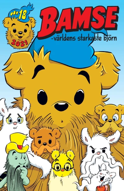 Cover of Bamse och den skäggiga sjukan; Bamse och den farliga myggan; Bamses skola om vulkaner; Vem gör rätt?; Det går bra ändå!