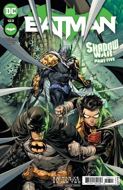 Cover of Shadow War, Part 5: Too Many #@^$°%& Questions; Batman Versus Deathstroke... and the Joker!