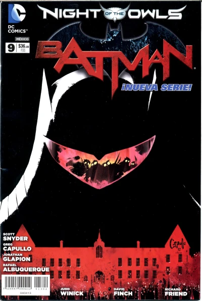 Cover of Noche de los Búhos; La caída de la casa Wayne parte 1 de 3; Night of the Owls, Ya no puedo ser quebrado