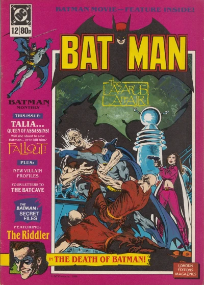 Cover of The Lazarus Affair!; Batman: Going for a Burton?; The Death of Batman
