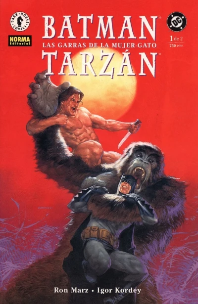 Cover of Batman / Tarzán: Las garras de la Mujer-Gato
