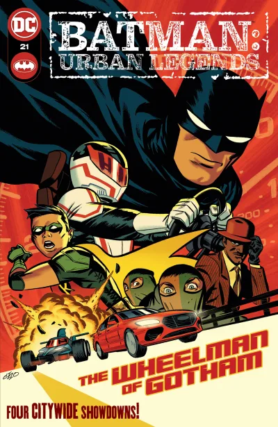 Cover of The Wheelman of Gotham; Survivor's Guilt; Arkham Academy Part One: First-Day Jitters; The Murder Club Part 2 of 4