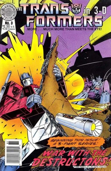 Cover of The Transformers 3-D [#3]: The War Against the Destructons, Chapter 1 of 3