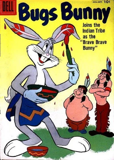 Cover of Bugs Bunny Joins The Indian Tribe as Brave Brave Bunny
