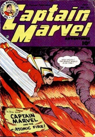 Cover of Captain Marvel Battles the Atomic Fire