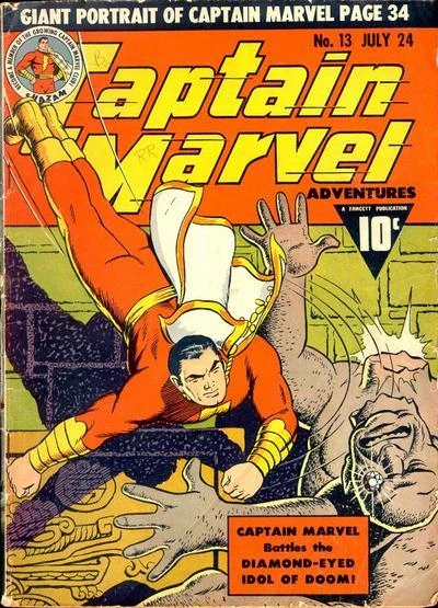 Cover of Captain Marvel Battles the Diamond-Eyed Idol of Doom!
