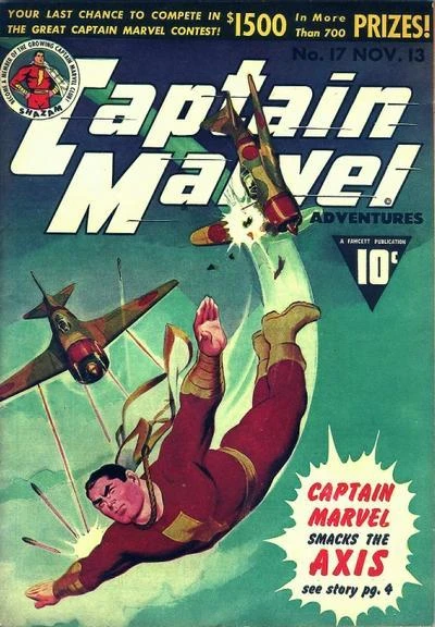 Cover of Captain Marvel Smacks the Axis