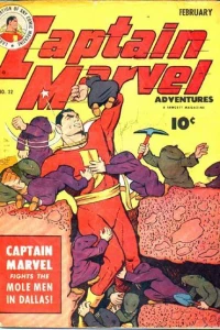 Captain Marvel Fights the Mole Men in Dallas!