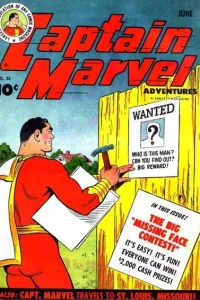 The Big Missing Face Contest! ; Capt. Marvel Travels to St. Louis, Missouri!
