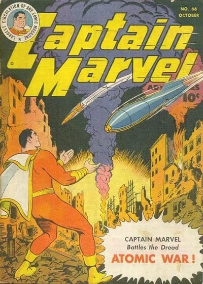Cover of Captain Marvel Battles the Dread Atomic War!