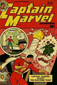 Captain Marvel Smashes the Electron Thief