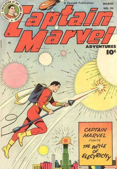 Cover of Captain Marvel Fights the Battle of Electricity
