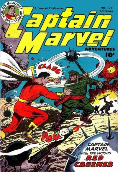 Cover of Captain Marvel Battles the Red Crusher