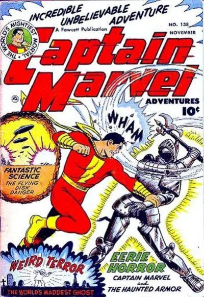 Cover of Captain Marvel Fights the Flying Disk Danger