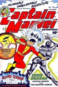 Captain Marvel Fights the Flying Disk Danger