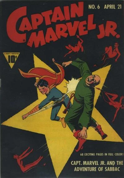 Cover of Capt. Marvel Jr. Struggles with Sabbac