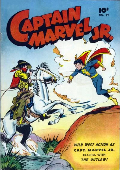 Cover of Capt. Marvel Jr. Duels With the Outlaw