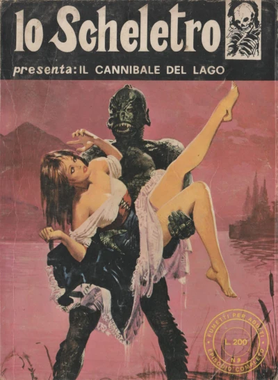 Cover of Lo scheletro presenta: Il cannibale del lago