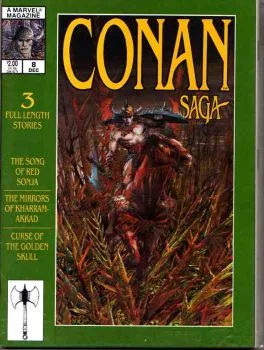 Cover of The Song of Red Sonja; The Mirrors of Kharam-Akkad; The Curse of the Golden Skull; Sorcerers