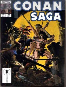 Cover of Conan the Conquerer part 4; Rattle of Bones; The Chaykin Barbarians; Wizards of the Black Sun