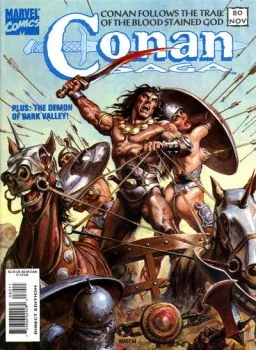 Cover of The Trail of the Blood-Stained God; The Last Ballad of Lazalanti; The Chronology of Conan's Career - Part 6