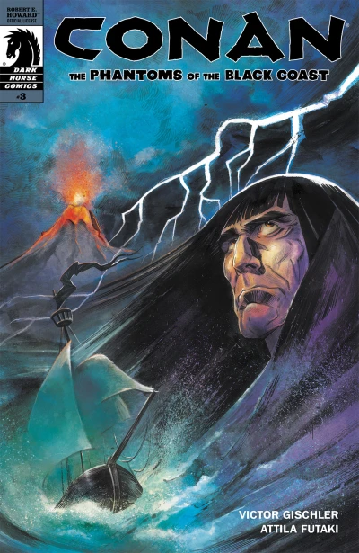 Cover of The Phantoms of the Black Coast, Part 3; Conan: The Jewels of Hesterm, Part 1