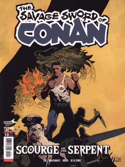 Cover of Conan: Twice Paid Debts; Conan, Part II: Sacrifices; Fang & Spear: A Prehistoric Tale; Sailor Steve Costigan: The Snakeskin Shuffle