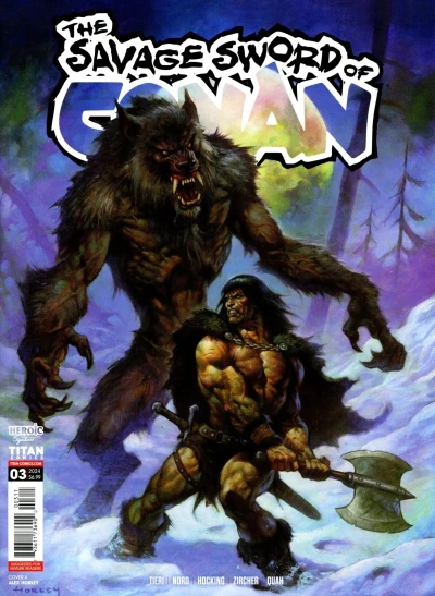 Cover of Conan: Wolves of the Tundra; Master of the Hunt, Part Three; Conan: Lure of the Pit Creature