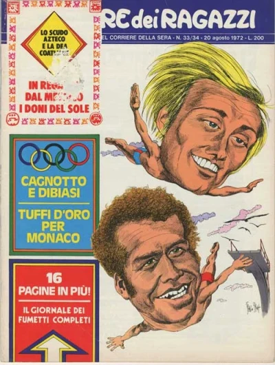 Cover of Cagnotto e Dibiasi, tuffi d'oro per Monaco