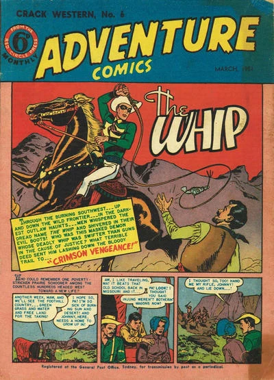 Cover of Crimson Vengeance!; The Man Who Shot the Moon!; The Taming of Big Bat McGrew!; The White Comanche!
