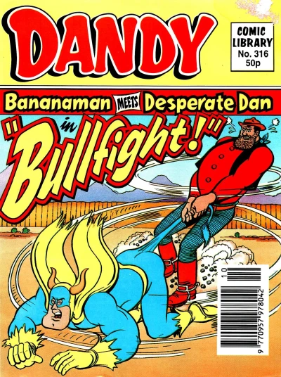 Cover of Bananaman meets Desperate Dan in Bullfight!