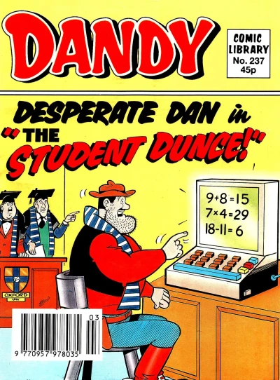 Cover of Desperate Dan in The Student Dunce!