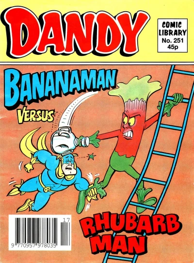 Cover of Bananaman Versus Rhubarb Man
