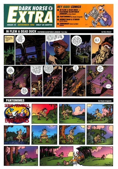 Cover of In Flew A Dead Duck Featuring Blowtorch Johnson, Part One; Pantomimes; Monkeyman and O'Brien, Part Four