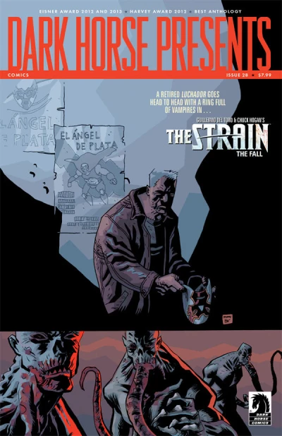 Cover of The Strain; Blood; The Assignation; Alabaster; Mrs. Plopsworth's Kitchen; Trekker; Nosferatu Wars; Mr. Monster; Juice Squeezers; Sabretooth Swordsman