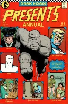 Cover of The American / Wacky Squirrel / Delia and Celia / Bob the Alien / Concrete / Bacchus / Zone / Race of Scorpions