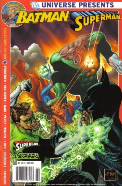 Cover of Superman/Batman #29, Brave and the Bold #2 and Supergirl #1