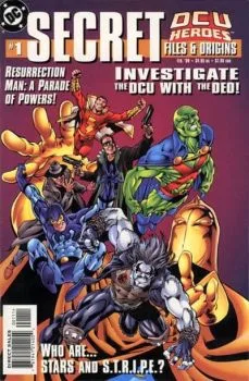 Cover of "Spies Like Us"; A Guide to Resurrection Man's Powers; An Anarky Primer; Vext: The Formative Years; Lost Pages; Stars and S.T.R.I.P.E. Yearbook