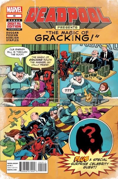 Cover of Roxxon & Deadpool present the Magic of Gracking