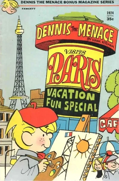 Cover of Dennis the Menace Visits Paris Vacation Fun Special