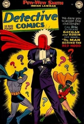 Cover of The Man Behind the Red Hood! / The Electric Thinking Cap / The Return of the Iron Man / Ten Little Indians