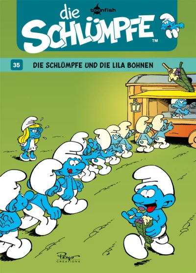Cover of Die Schlümpfe und die lila Bohnen