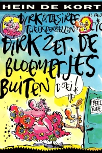 Dirk zet de bloemetjes buiten